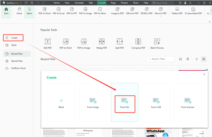 Convert Excel to PDF in Landscape with SwifDoo PDF 1