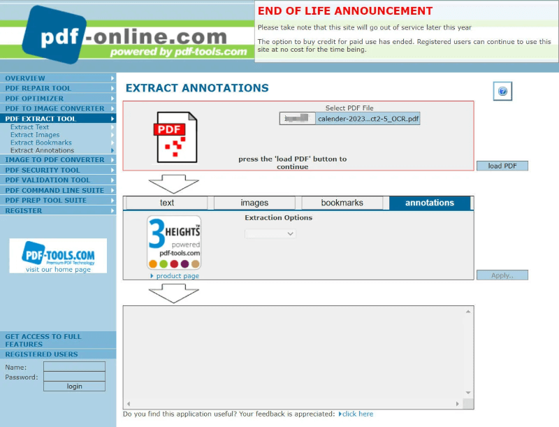 Export Comments from PDF Online