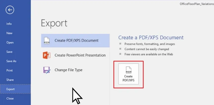 Export PDF From VSDX in Microsoft Visio