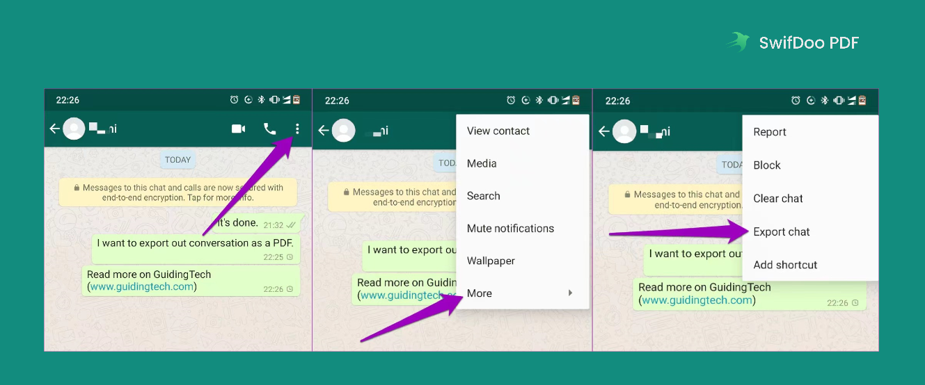 Export WhatsApp Chat to PDF on Android