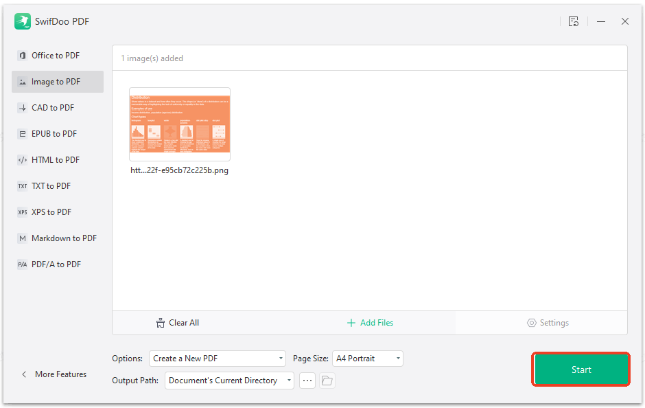 convert image to pdf