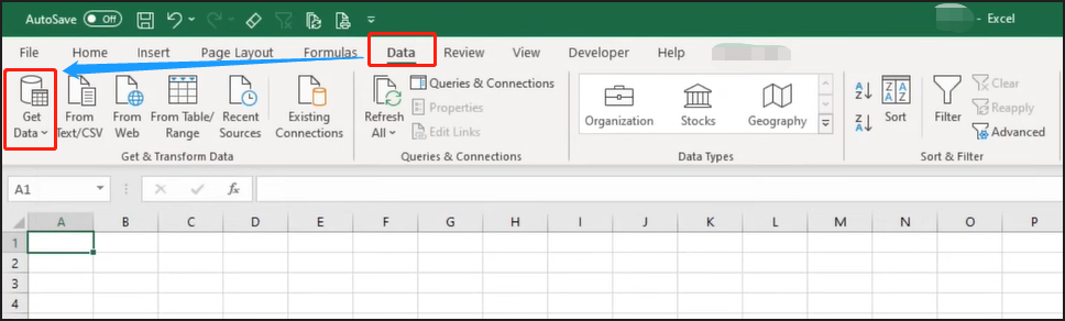 Extract data from PDF using Excel step 1 | SwifDoo PDF