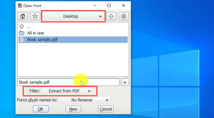 Way 3: Extract a Font from a PDF with FontForge 1