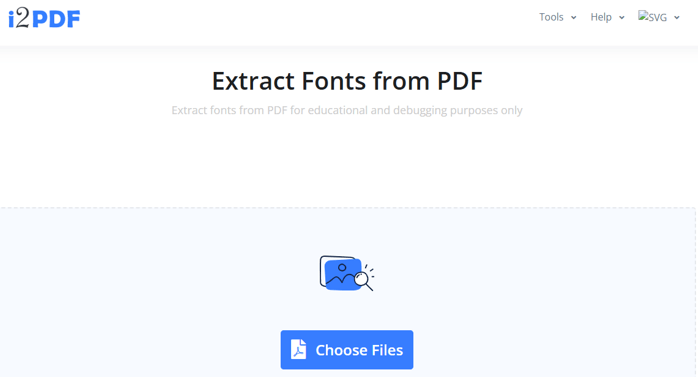 Extract Fonts from a PDF with i2PDF 1