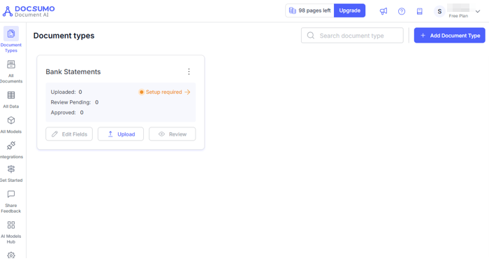 Docsumo Financial data extraction OCR tool