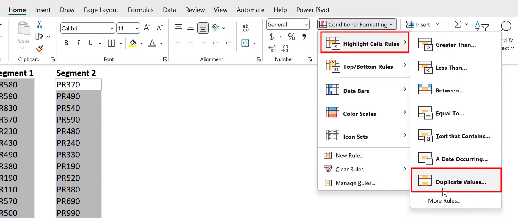 Find duplicates in Excel using Conditional Formatting 1