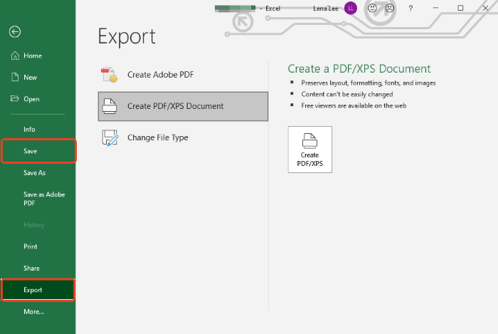 Export PDF