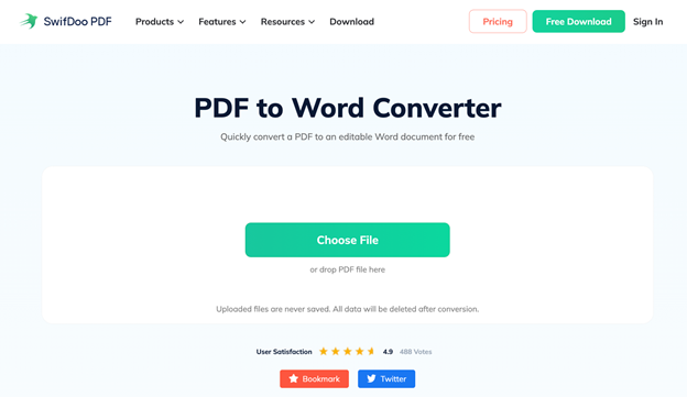 Convert PDF to Word Online