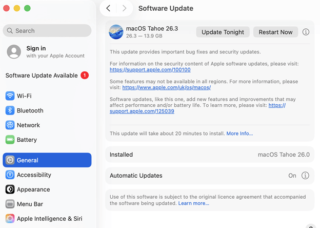 Update Your Mac Device