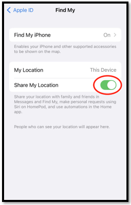 Fix share my location not working issue 2