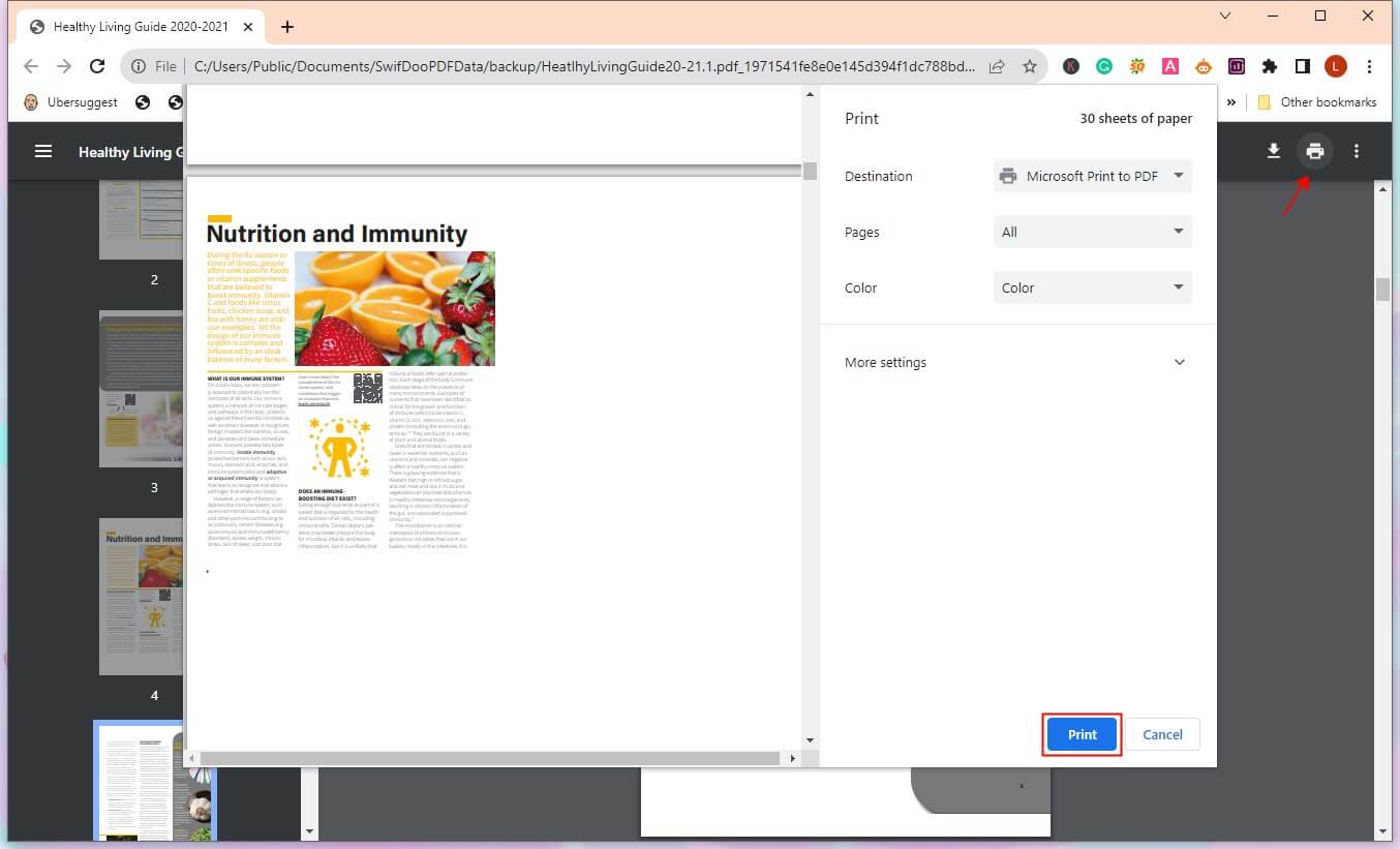Flatten PDF Online with Chrome