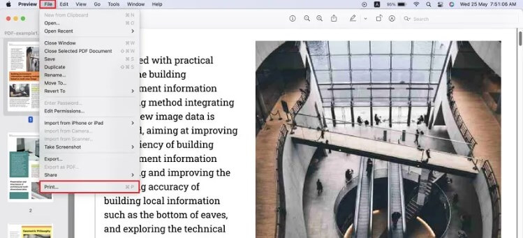 Flatten PDF on Mac with Preview