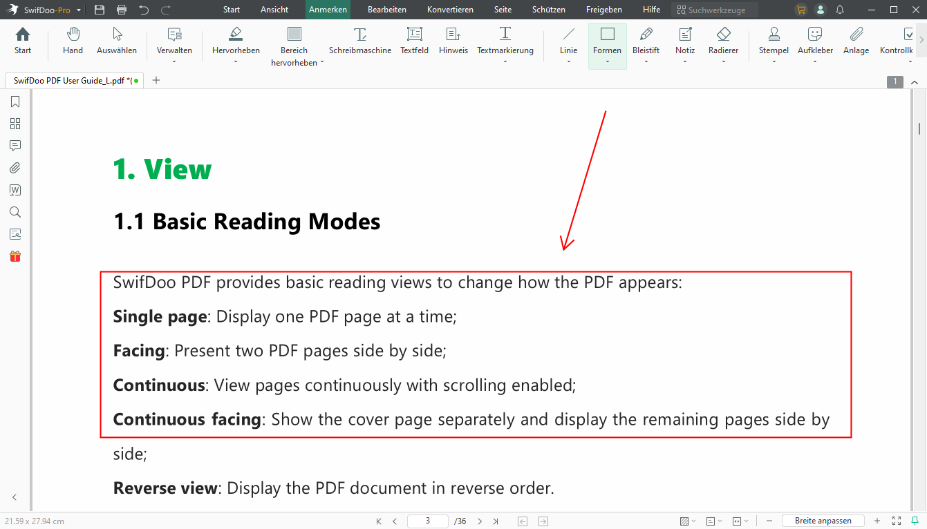 Wie Sie in SwifDoo PDF Formen zu PDF-Dateien hinzufügen