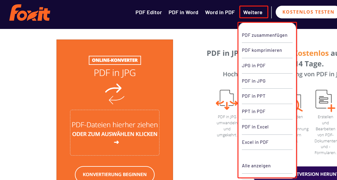 Foxit Online Konverter