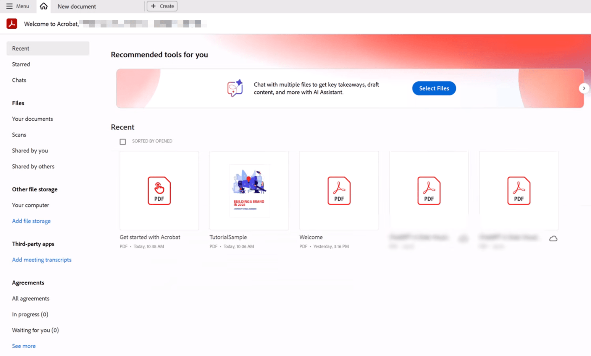 Adobe's interface