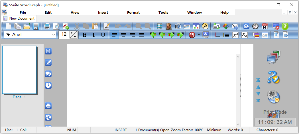 SSuite WordGraph Editor free alternative to Microsoft Word