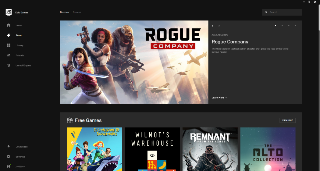 Free PC Game Download Sites: Epic Games Store