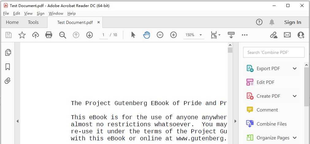 Безплатен PDF редактор за Windows Adobe Acrobat Reader