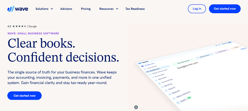 Web interface of Wave