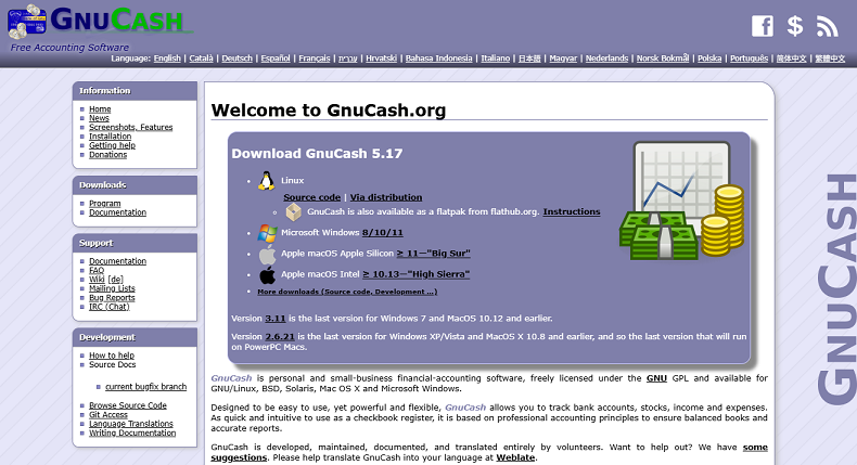 Web interface of GnuCash