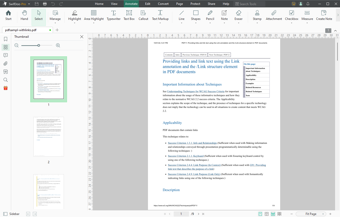 Free Redline PDFs with SwifDoo PDF