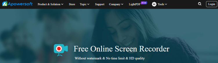 Apowersoft Online Recorder - free screen recorder for Windows 10