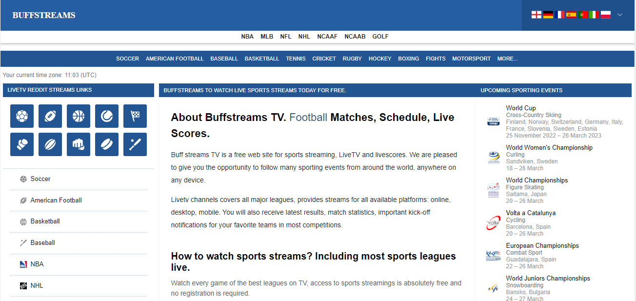 free sports streaming site BuffStream