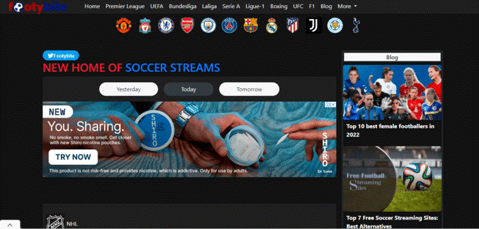 free sports streaming site FootyBite