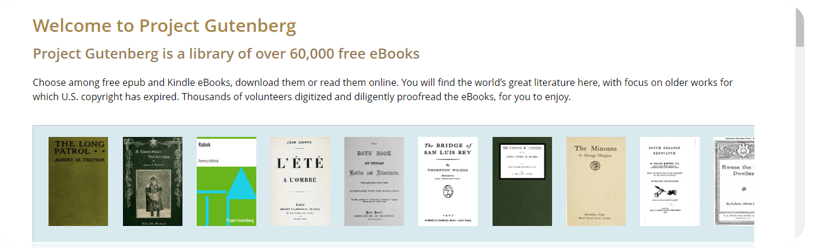 Free textbook PDF download Project Gutenberg