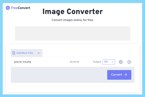 FreeConvert: An Online PNG to ICO Converter
