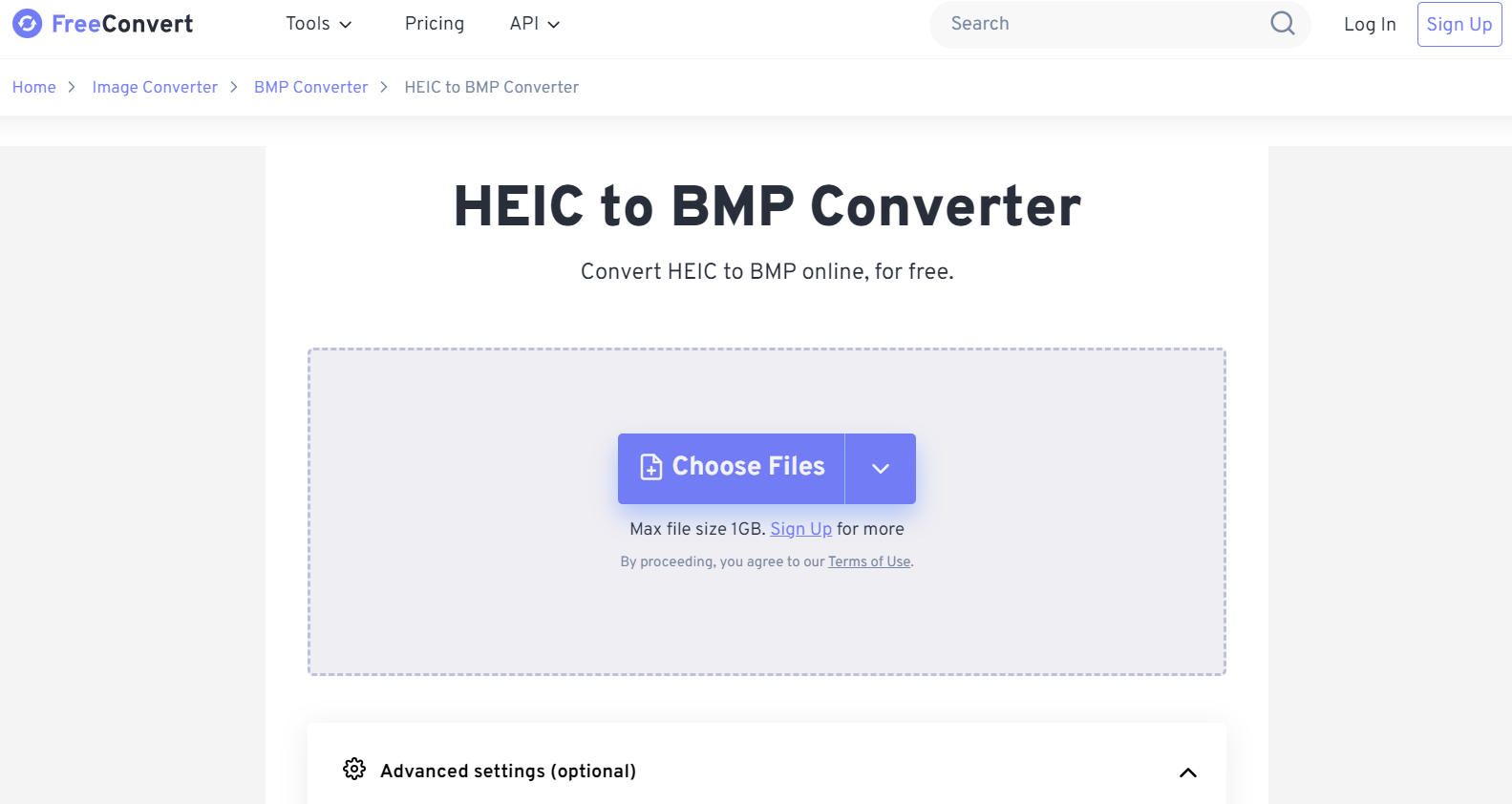 FreeConvert HEIC to BMP Converter