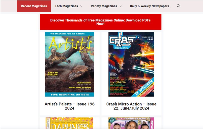FreeMagazines.top PDF magazine download site