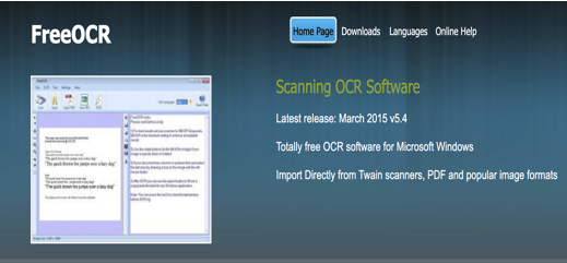 FreeOCR best OCR software for Windows