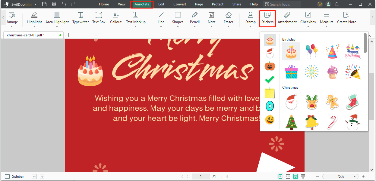 Edit Card with SwfiDoo PDF