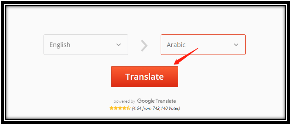 Klicken Sie dann auf Übersetzen und Ihr gescanntes Dokument wird sofort übersetzt.