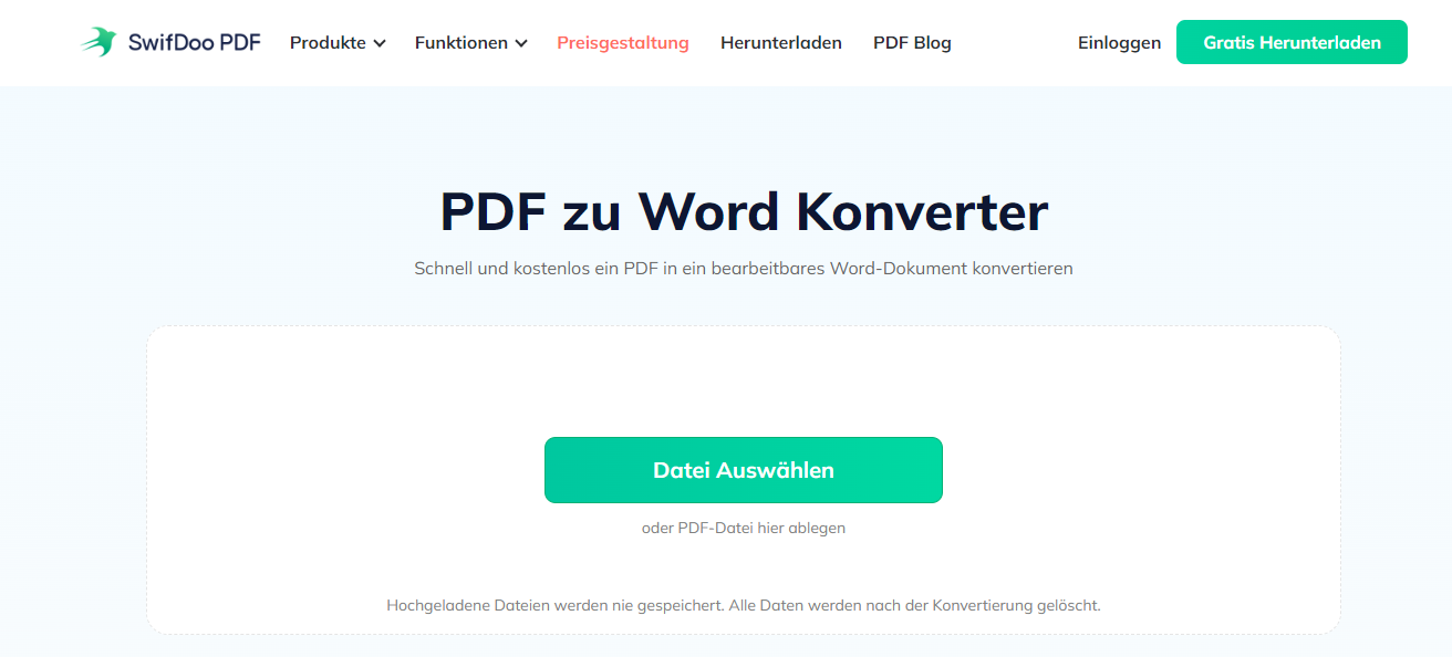 Dokument einscannen und bearbeiten Word SwifDoo PDF