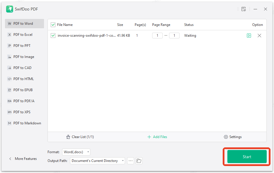 PDF to Word converter
