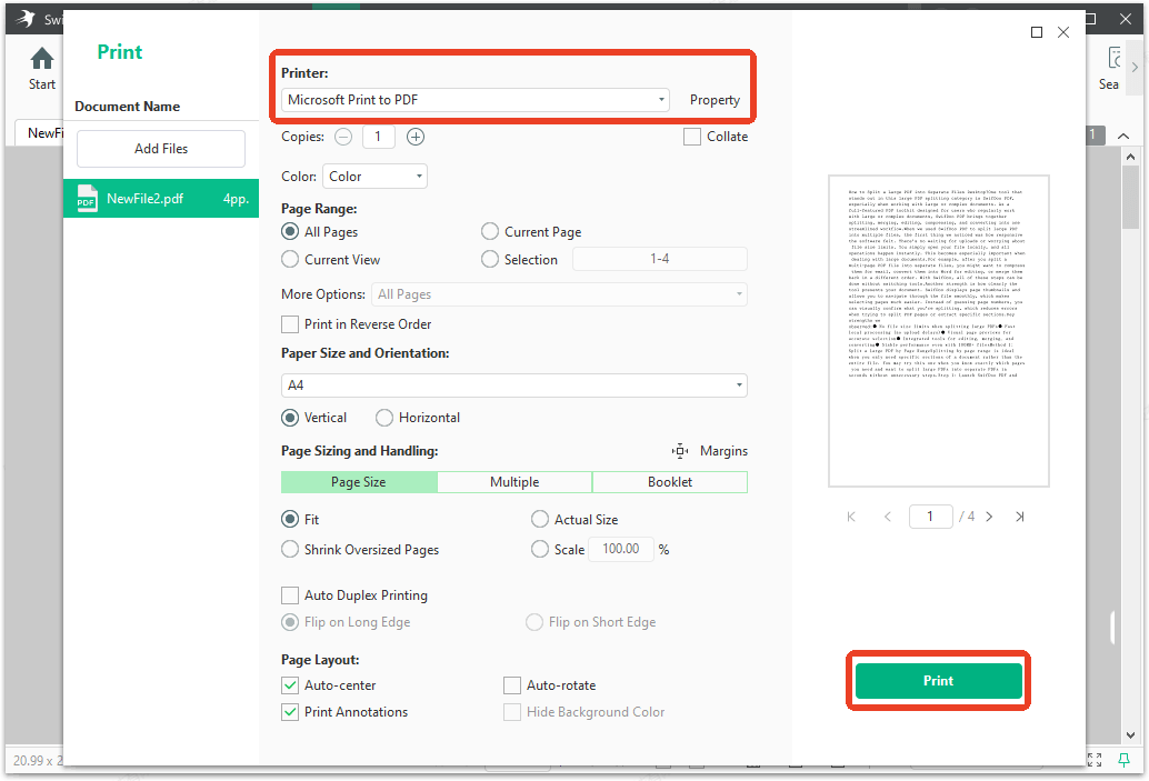 Microsoft Print to PDF