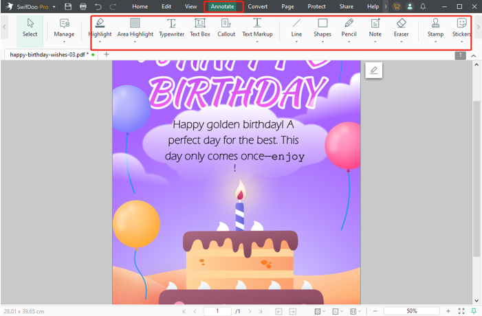 How to Make a Golden Birthday Card with a Simple Tool 2