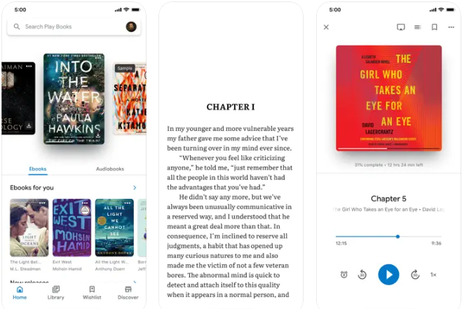 Google Play Books EPUB Reader for iPhone