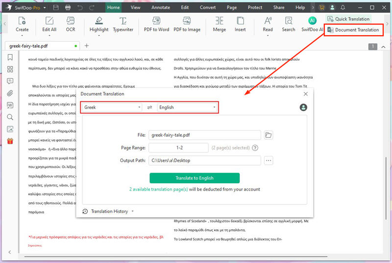 Google Sheet Translation with the Help of SwifDoo PDF