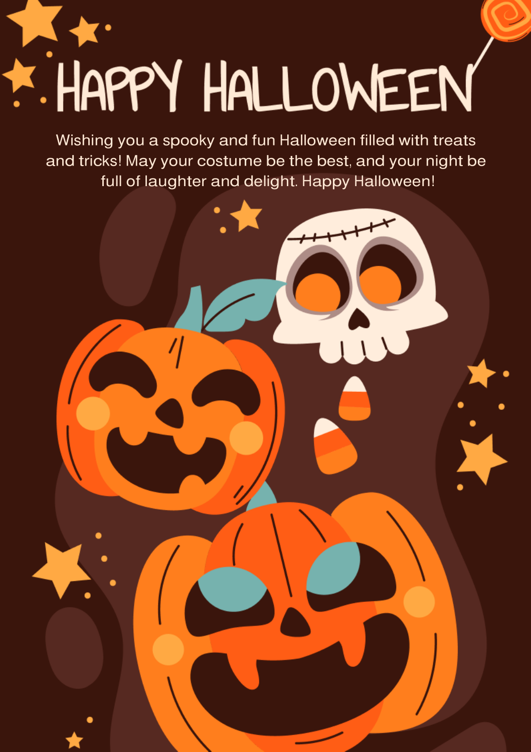 Best Halloween Sayings Card Template 1