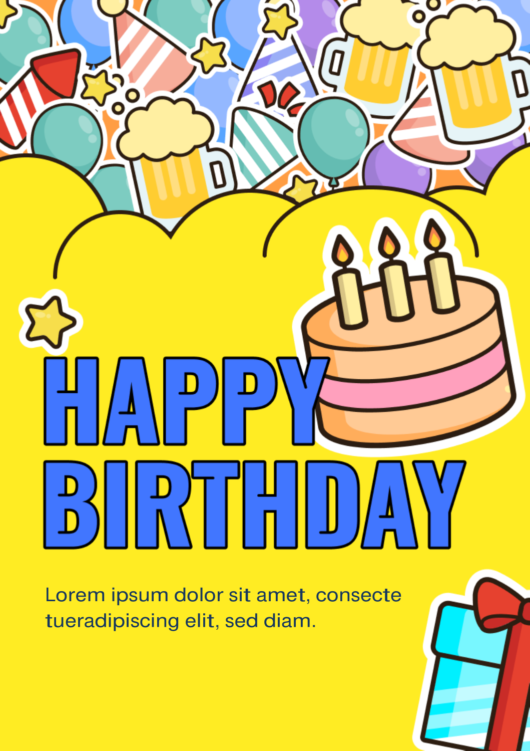 PDF Birthday Card Template 6