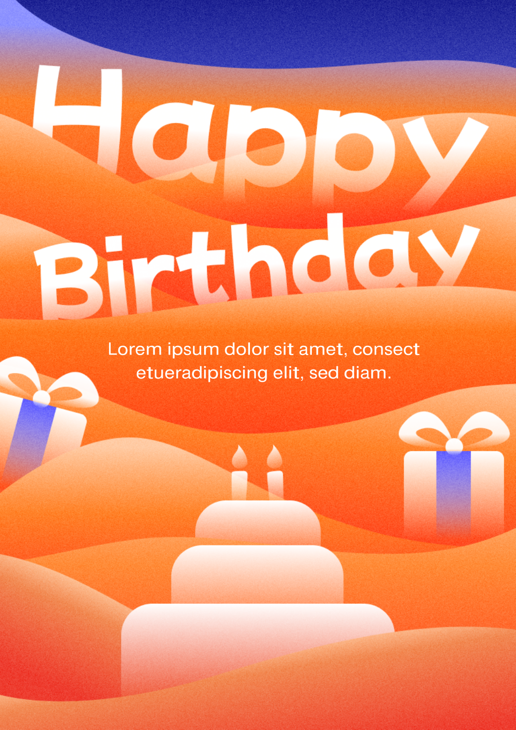 Birthday Card PDF Template