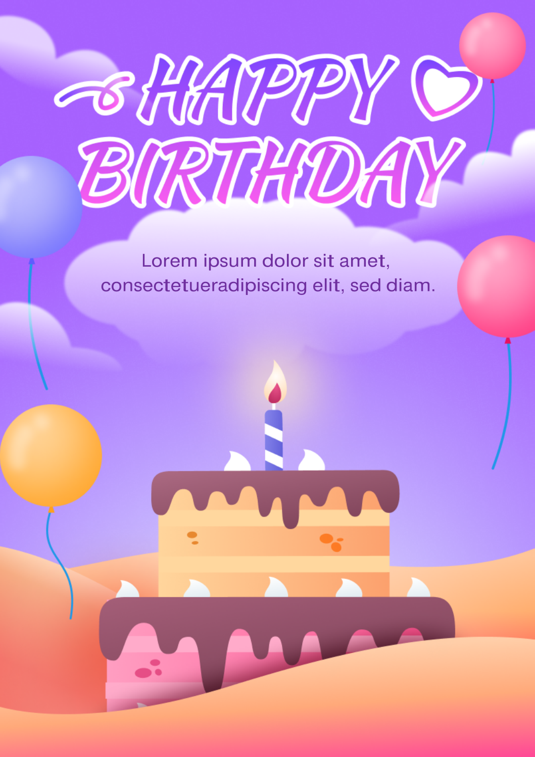 🎂 Happy Birthday Lily Cakes 🍰 Instant Free Download