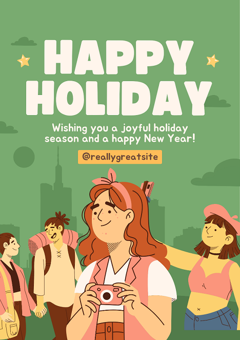 happy holiday wishes card 3