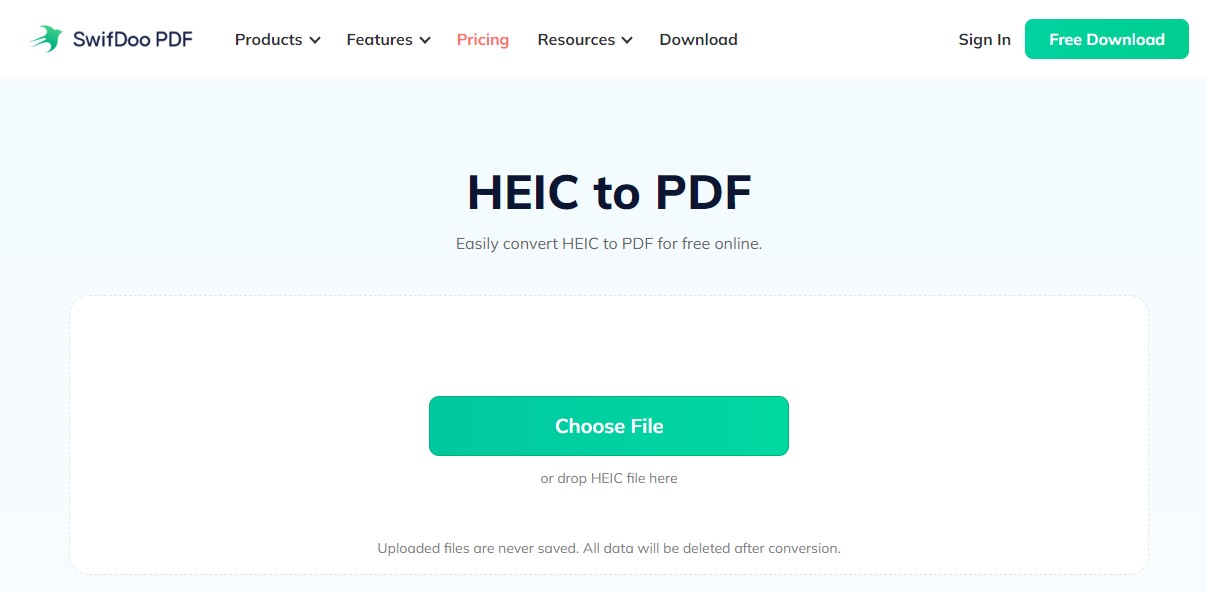 HEIC Dateien öffnen als PDF mit SwifDoo PDF