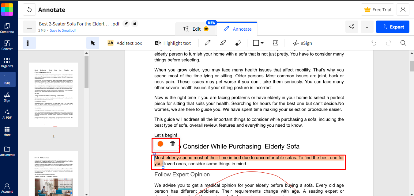 Hide PDF Comments Online