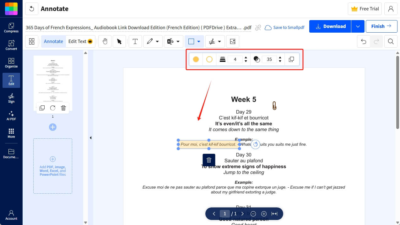 Highlight Scanned PDF Online