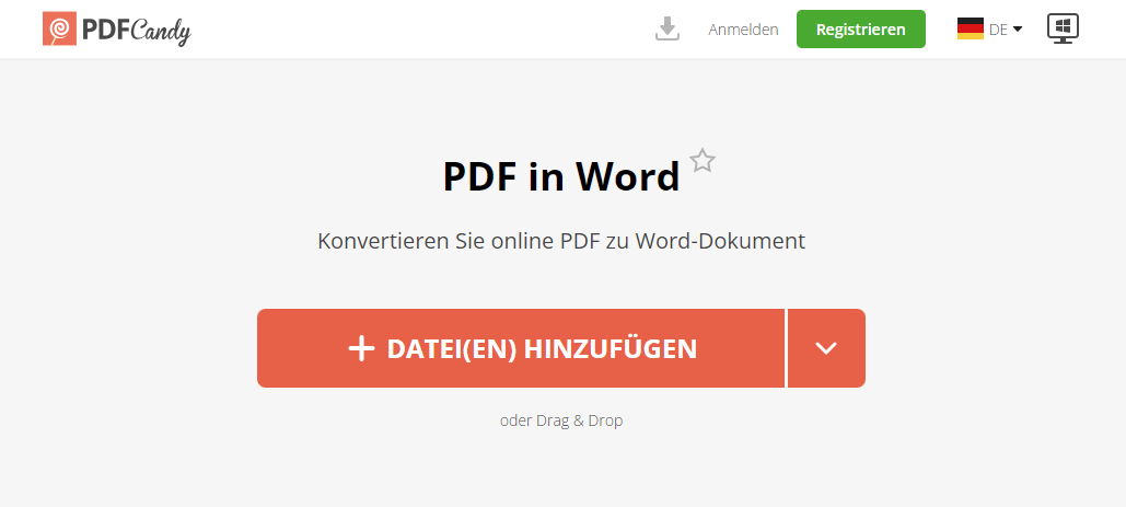 Beste Hindi PDF in Word Konverter Online - PDF Candy